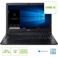 NOTEBOOK ACER  15,6'' A315-53-333H I3-7020U 4GB 1TB WIN 10